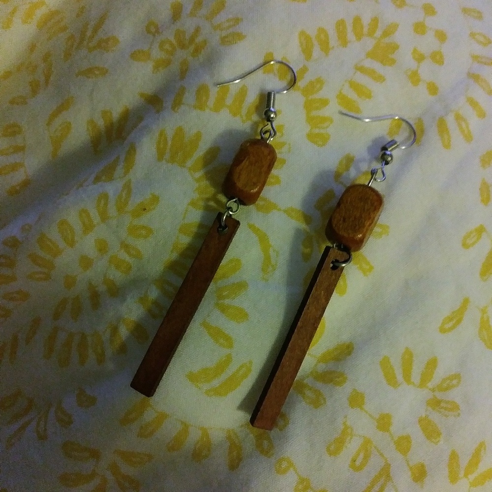 Lovely Boho Wood Earrings